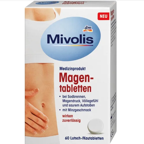 قرص معده میوولیس ۶۰ عددی, Mivolis Magentabletten, 60 St