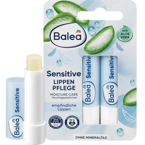بالم لب پوست حساس. Balea Balea Lippenpflege Sensitive, 9,6 g
