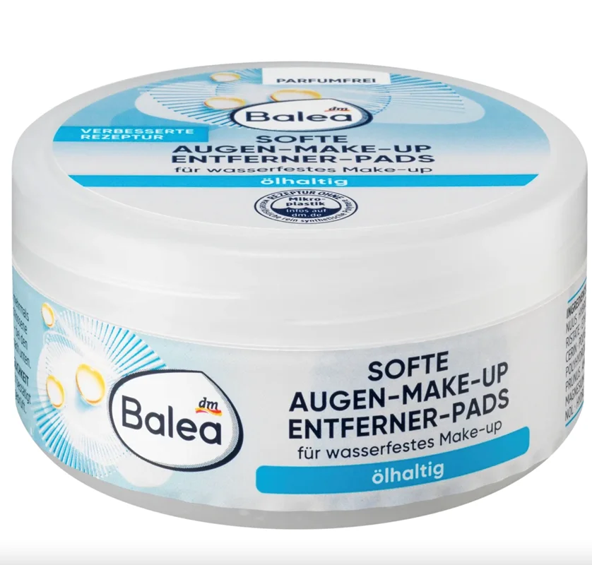پد پاک کننده آرایش چشم حاوی روغن 50 عدد. Balea Augen-Make-up Entferner-Pads ölhaltig, 50 St