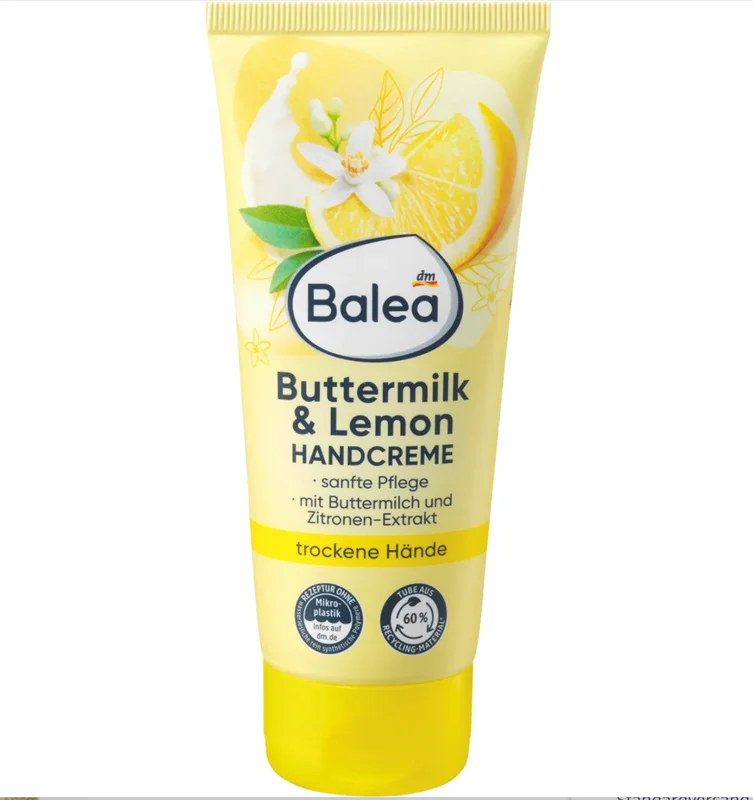 کرم دست شیر و عصاره لیمو ۱۰۰ میلی لیتر. Balea Handcreme Buttermilk & Lemon, 100 ml
