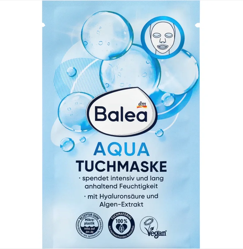 ماسک پارچه ای آکوا 1 عدد. Balea Tuchmaske Aqua, 1 St