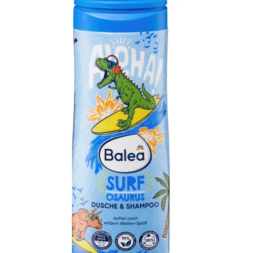 شامپو سر و بدن کودکان 2 در 1 Surfosaurus، 300 میلی لیتر, Kinder Dusche & Shampoo 2in1 Surfosaurus, 300 ml