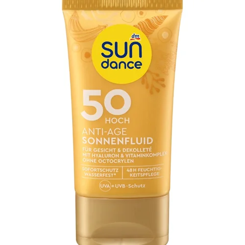 ضد آفتاب ضد چروک گیاهی spf 50 حجم ۵۰ میلی لیتر. SUNDANCE Sonnenfluid Gesicht mattierend LSF 50, 50 ml