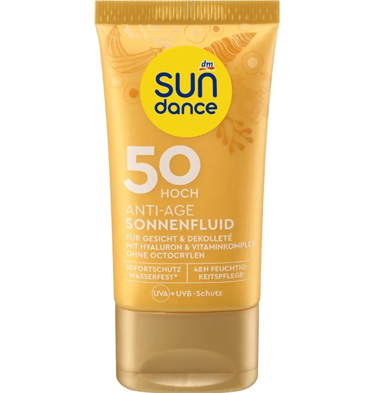 ضد آفتاب ضد چروک گیاهی spf 50 حجم ۵۰ میلی لیتر. SUNDANCE Sonnenfluid Gesicht mattierend LSF 50, 50 ml