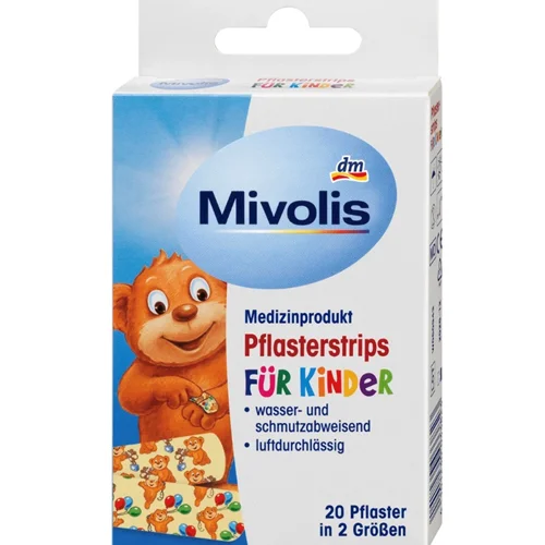 چسب زخم کودک ۲۰ عددی, Mivolis Pflasterstrips für Kinder, 20 St