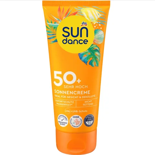 ضد آفتاب گیاهی بدون رنگ SPF 50 مناسب پوست نرمال میلی لیتر 100 (SunDance). Sonnencreme LSF 50, 100 m