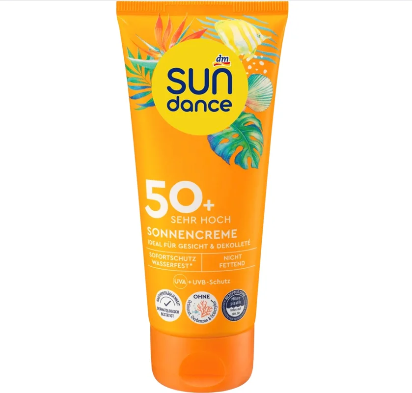 ضد آفتاب گیاهی سان دنس بدون رنگ SPF 50 مناسب پوست نرمال میلی لیتر 100 (SunDance). SUNDANCE Sonnencreme LSF 50, 100 ml